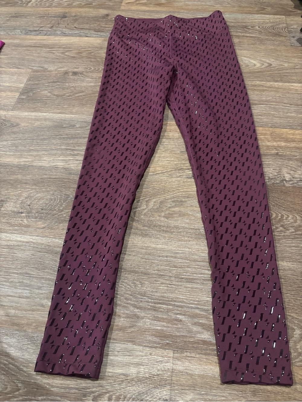 Lunalae Sticky Grip Activewear Leggings Purple Pole Fitness Aerial Wear Sz 8